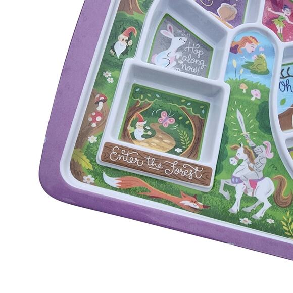 Fred Dinner Winner Tray Kid’s Plate Fairytale Unicorn Path Game Style - Complete - Picture 10 of 10